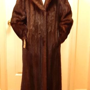 Mink coat size 10 Mahogany